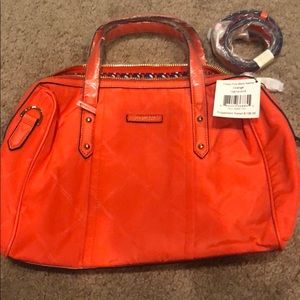 Vera Bradley Preppy Poly Marlo Satchel. Orange NEW
